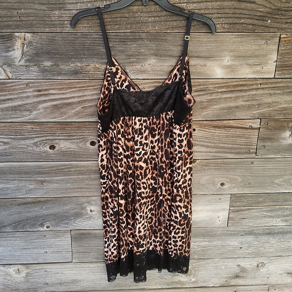 Soma Leopard Lace Slip Nightgown Size XL - Picture 9 of 10